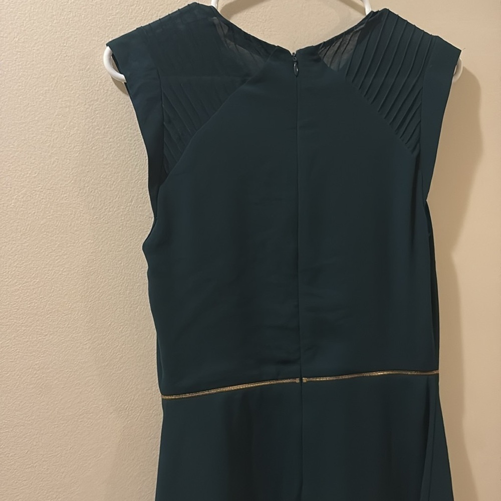 Sandro Paris emerald green Dress - size 2 - zip detail - cap sleeve. - Picture 6 of 7